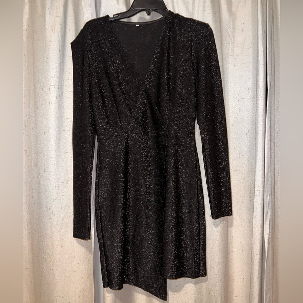 Sparky Black Long Sleeve Dress 052